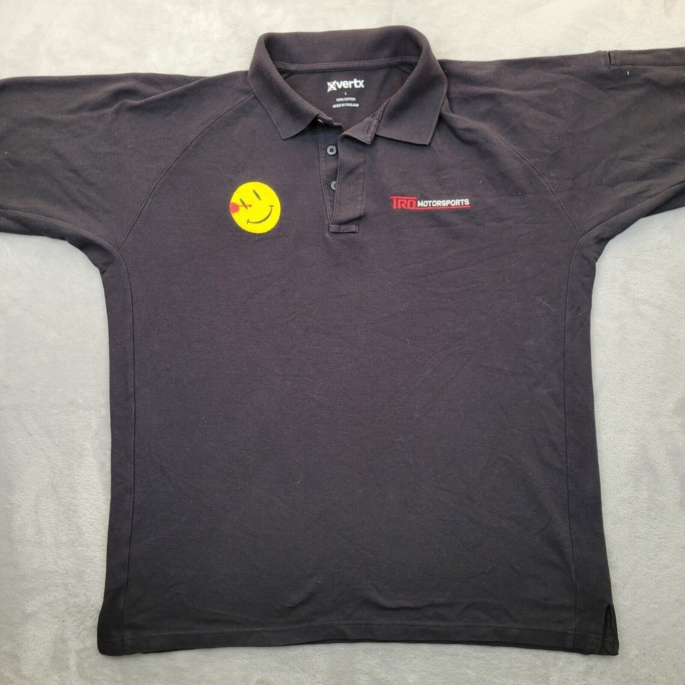 Vertx Shirt Men Large Polo Performance TRO Motor Sports Smiley Racing Team Adult